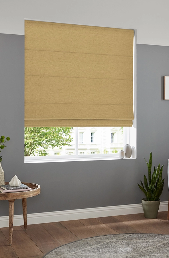 Room with light green roman blind from illumin8 Edit Softs Vol.2 collection