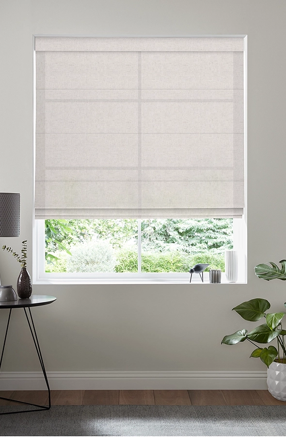 Room with sheer white roman blind from illumin8 Edit Softs Vol.2 collection