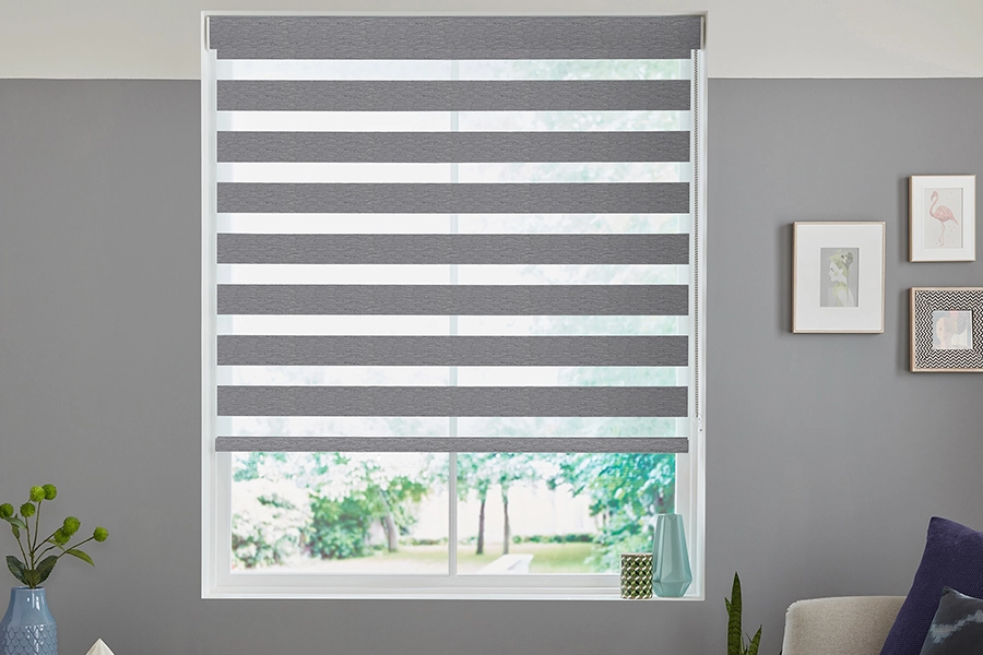 Plain grey day & night blind from Edit Fifty50 Collection