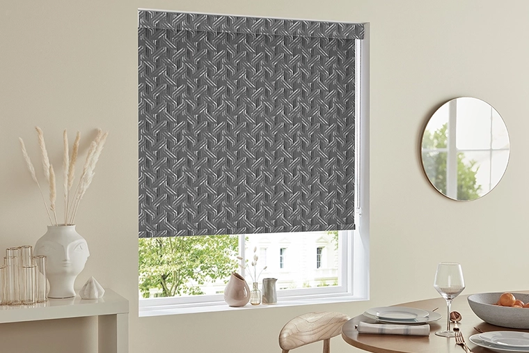Room with grey roller blind from illumin8