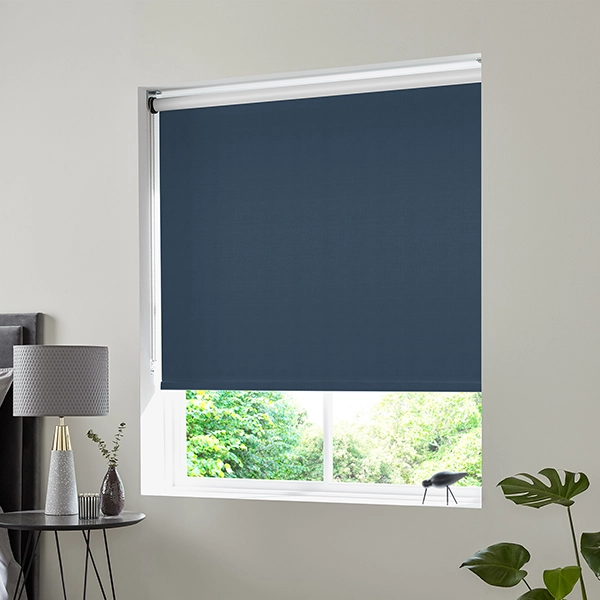 Plain navy roller blind form illumin8 Edit rollers collection