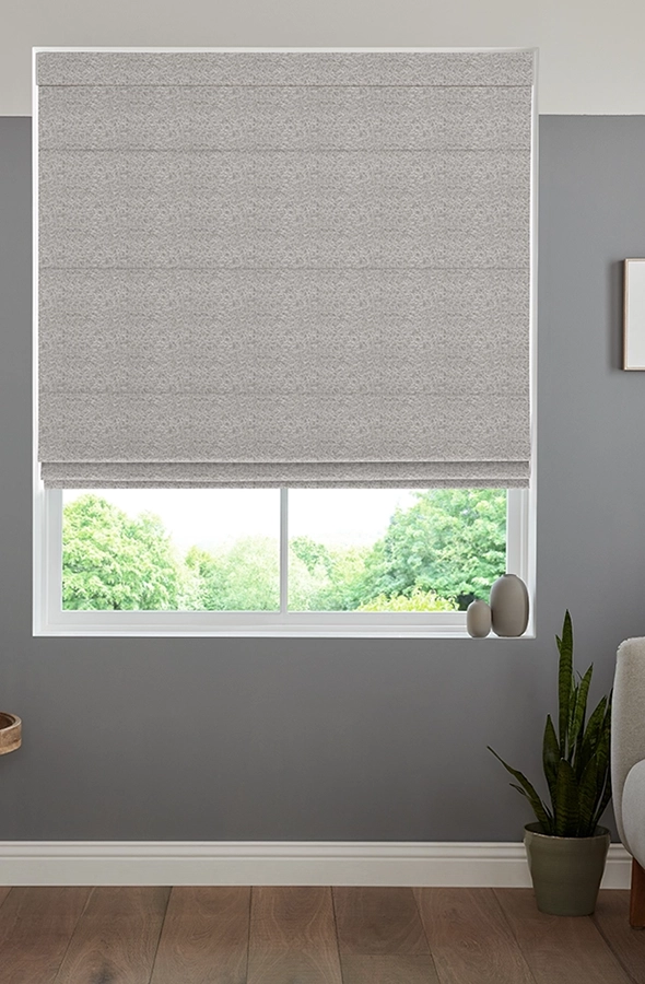 Room with dark grey roller blind from illumin8 Edit Softs Collection
