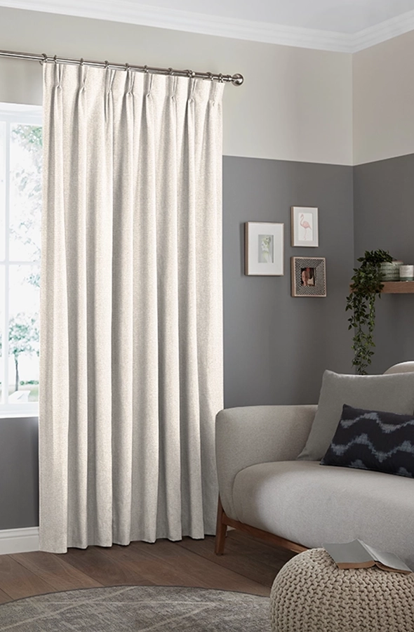 Room with white texture curtains form illumin8 Edit Softs Collection