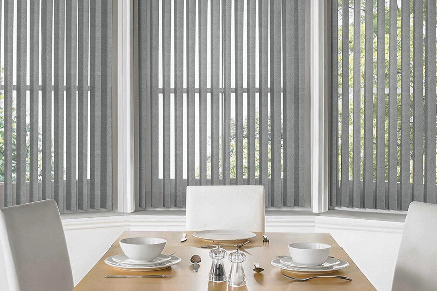 Plain steel vertical blinds from Edit Vertical collection