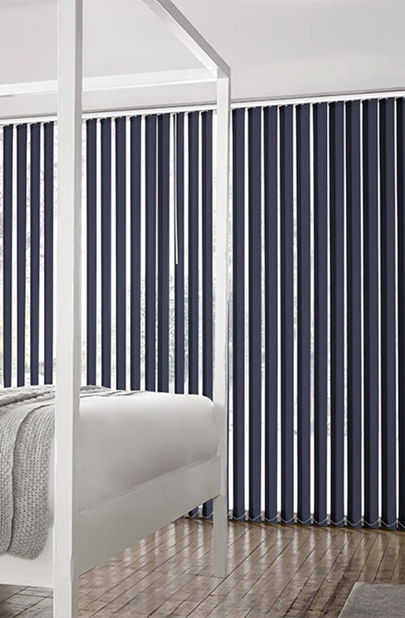 Room with classic header vertical blind form illumin8 Edit Verticals Collection
