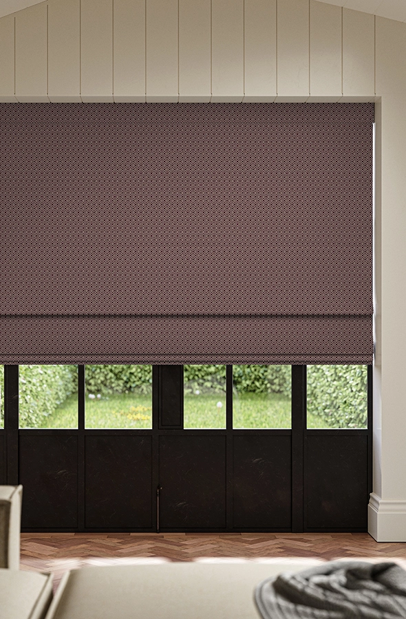 Purple Geometric Roman Blind from Simply Softs Collection
