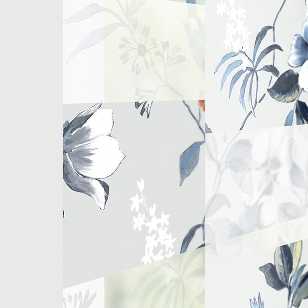 Close up on floral fabric for illumin8 day & night blind